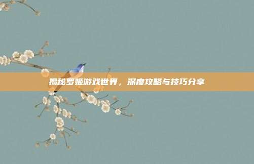 揭秘罗姬游戏世界,深度攻略与技巧分享