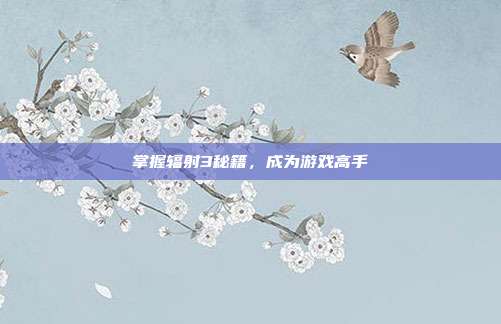 掌握辐射3秘籍,成为游戏高手