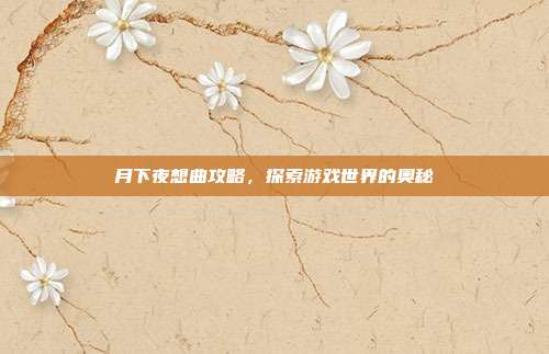 月下夜想曲攻略,探索游戏世界的奥秘