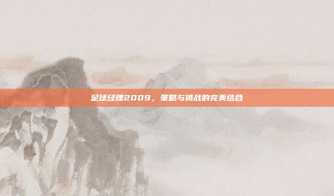 足球经理2009,策略与挑战的完美结合