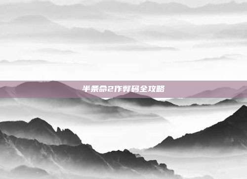 半条命2作弊码全攻略