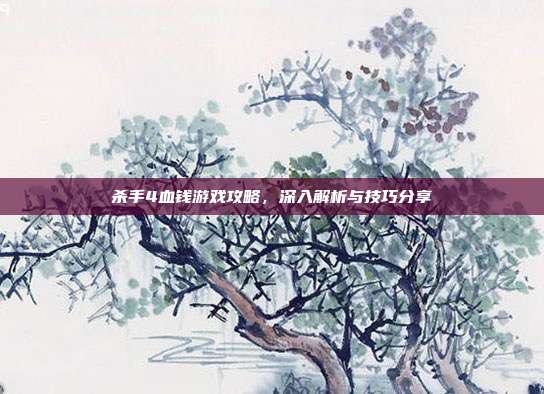 杀手4血钱游戏攻略，深入解析与技巧分享