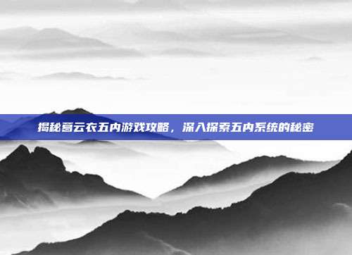 揭秘葛云衣五内游戏攻略，深入探索五内系统的秘密