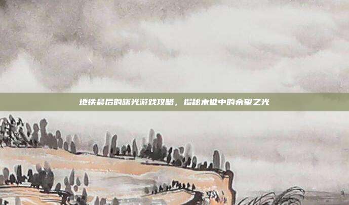 地铁最后的曙光游戏攻略,揭秘末世中的希望之光