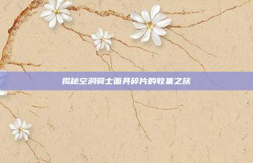 揭秘空洞骑士面具碎片的收集之旅