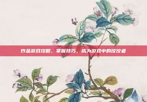 炸金游戏攻略,掌握技巧,成为游戏中的佼佼者