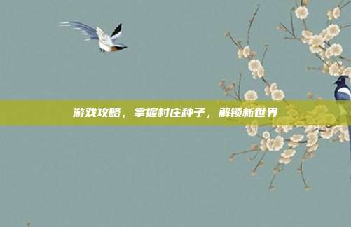 游戏攻略,掌握村庄种子,解锁新世界
