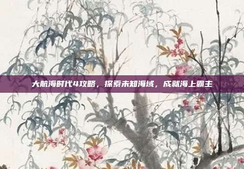 大航海时代4攻略,探索未知海域,成就海上霸主
