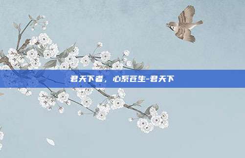 君天下者，心系苍生-君天下