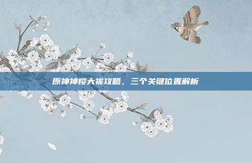 原神神樱大祓攻略,三个关键位置解析