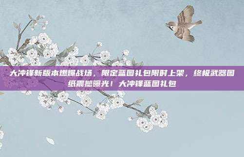 大冲锋新版本燃爆战场，限定蓝图礼包限时上架，终极武器图纸震撼曝光！大冲锋蓝图礼包