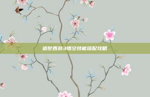 造梦西游3悟空技能搭配攻略