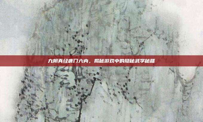 九阴真经唐门六内,揭秘游戏中的隐秘武学秘籍