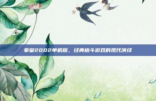 拳皇2002单机版，经典格斗游戏的现代演绎
