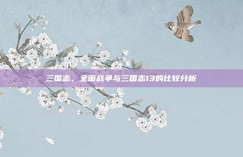 三国志，全面战争与三国志13的比较分析