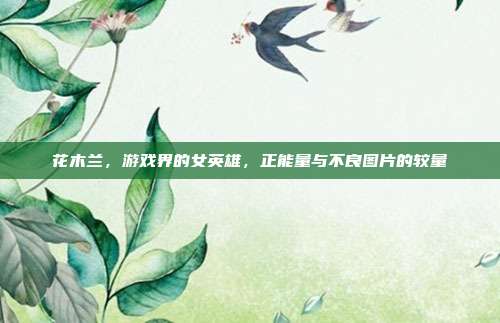花木兰,游戏界的女英雄,正能量与不良图片的较量