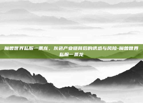 魔兽世界私服一条龙，灰色产业链背后的诱惑与风险-魔兽世界私服一条龙