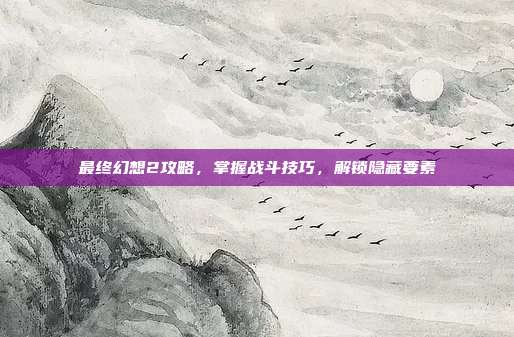最终幻想2攻略，掌握战斗技巧，解锁隐藏要素
