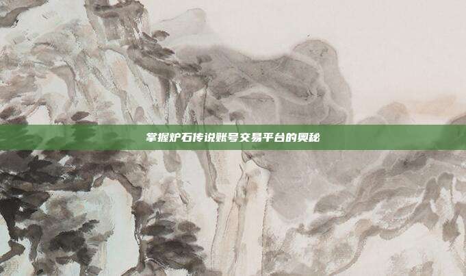 掌握炉石传说账号交易平台的奥秘