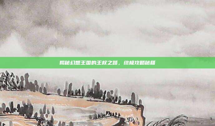 揭秘幻想王国的王权之路,终极攻略秘籍