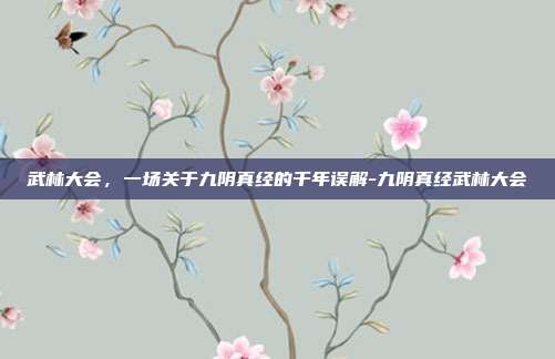 武林大会，一场关于九阴真经的千年误解-九阴真经武林大会