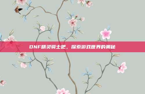 DNF精灵骑士吧,探索游戏世界的奥秘