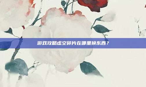 游戏攻略虚空碎片在哪里换东西?