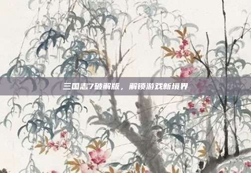 三国志7破解版,解锁游戏新境界