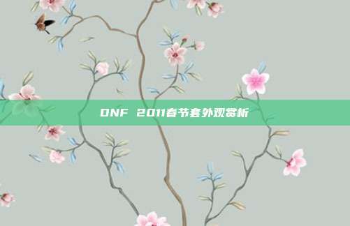 DNF 2011春节套外观赏析
