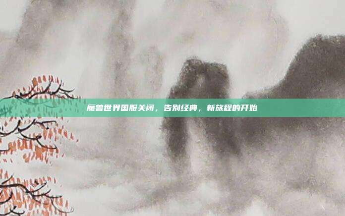 魔兽世界国服关闭，告别经典，新旅程的开始