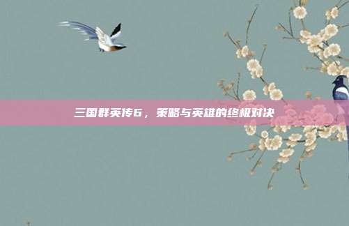 三国群英传6,策略与英雄的终极对决