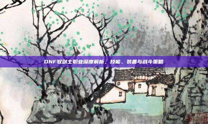 DNF驭剑士职业深度解析,技能、装备与战斗策略