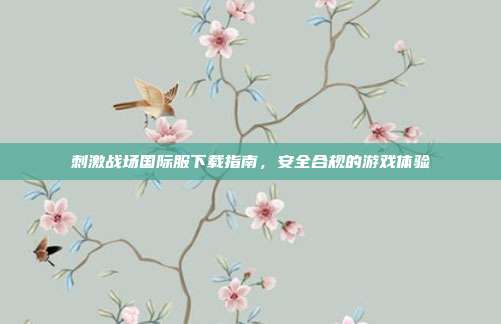 刺激战场国际服下载指南,安全合规的游戏体验