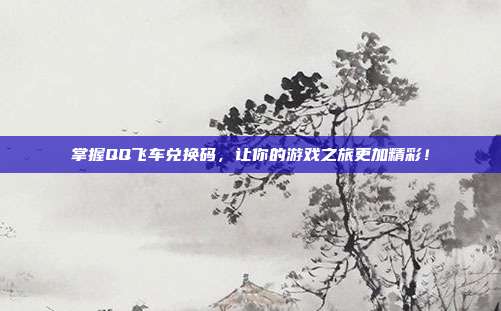 掌握QQ飞车兑换码,让你的游戏之旅更加精彩!