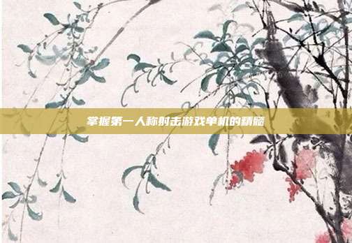 掌握第一人称射击游戏单机的精髓
