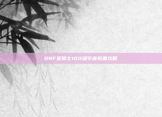 DNF圣骑士100级毕业装备攻略