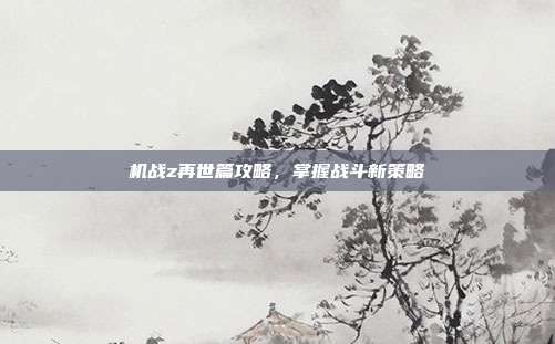 机战z再世篇攻略,掌握战斗新策略