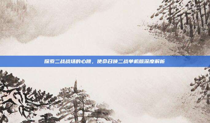 探索二战战场的心跳,使命召唤二战单机版深度解析