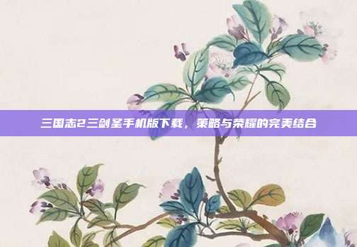 三国志2三剑圣手机版下载,策略与荣耀的完美结合