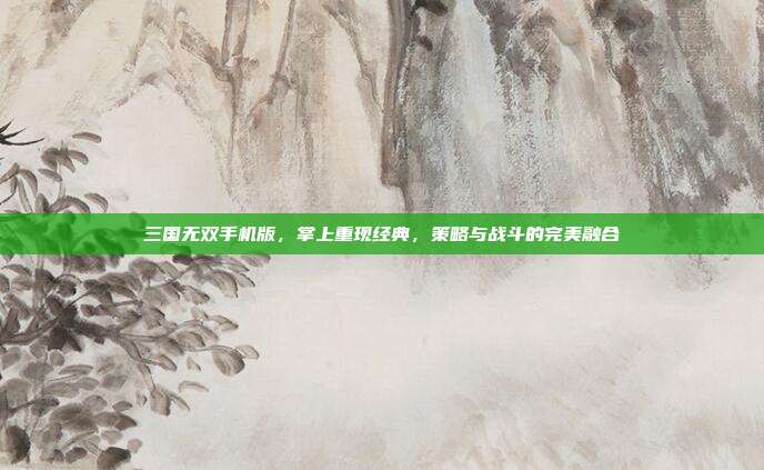 三国无双手机版,掌上重现经典,策略与战斗的完美融合