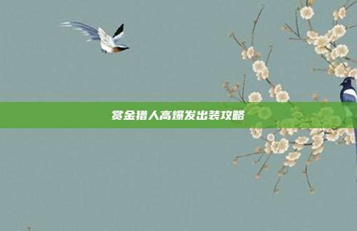 赏金猎人高爆发出装攻略