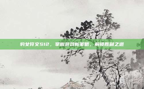 豹女符文S12,掌握游戏新策略,解锁胜利之道