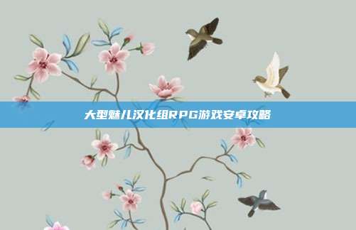 大型魅儿汉化组RPG游戏安卓攻略
