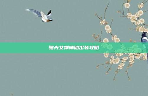 曙光女神辅助出装攻略