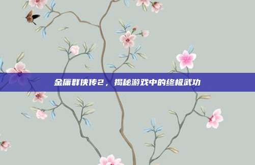 金庸群侠传2，揭秘游戏中的终极武功