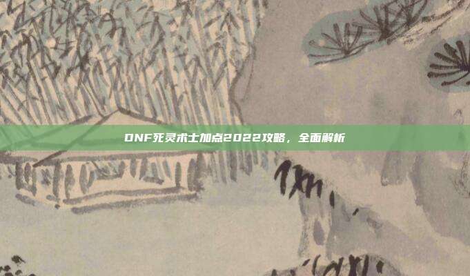 DNF死灵术士加点2022攻略，全面解析