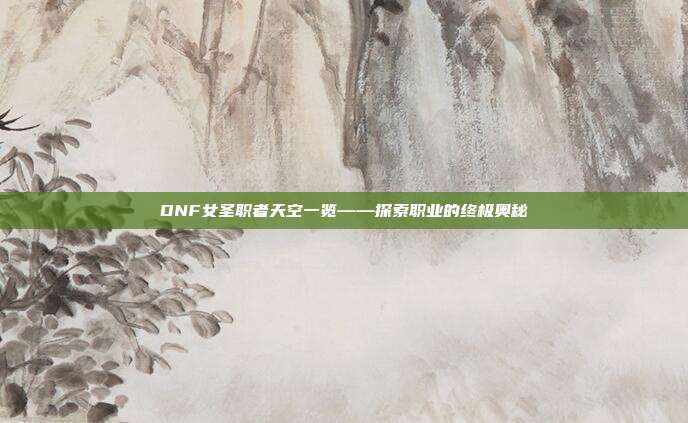 DNF女圣职者天空一览——探索职业的终极奥秘