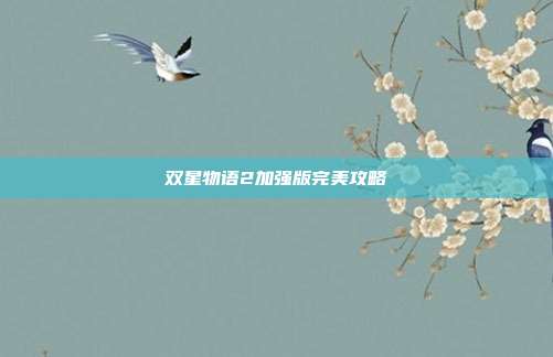 双星物语2加强版完美攻略