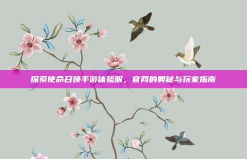 探索使命召唤手游体验服,官网的奥秘与玩家指南