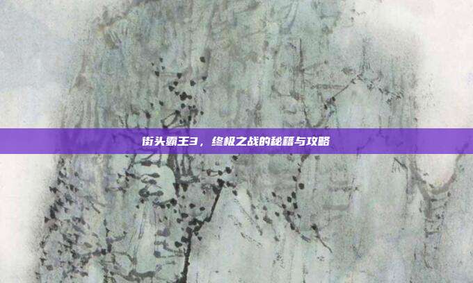 街头霸王3,终极之战的秘籍与攻略